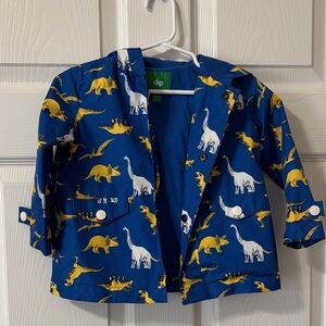 Dip Blue Jacket with Dinosaur Accents